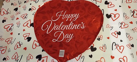 valentine mylar balloon