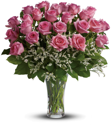 Make Me Blush - Dozen Long Stemmed Pink Roses